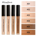 6-Color Flawless Concealer, Improving Uneven Skin Tone, Light, Medium Coverage, Semi-Matte, and Pure.