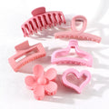 6Pcs Women Fashion Claw Clip Set Headwear Large Hair Claw Multiple Styles Korean for Girls Shark Clips Barrette Hair Accessories