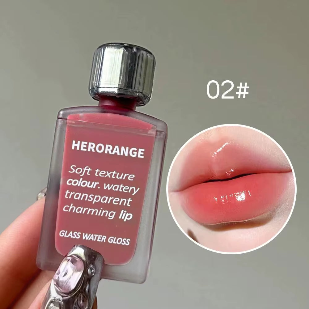 Lightly Glass Water Gloss  Lip Glaze Mirror Moisturizing Plump Lips Not Easy to Stick to the Cup Long-Lasting Makeup