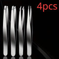 4Pcs Set Professional Tweezers Set Perfect for Eyebrow Hair Removal Splinter Very Effortless and Relaxed to Remove