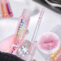 4 PCS Water-Gloss Mirror Jelly Lip Gloss Moisturizes Lips Shimmers with Fine Pearls Brightens Lip Color