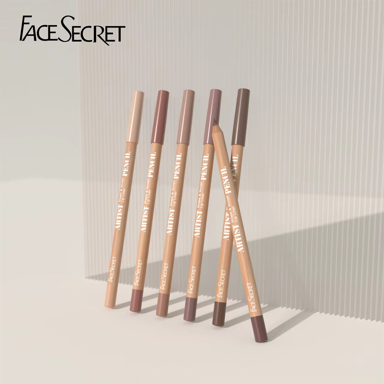 Face Secret Artist Shape Sculpt Lip Liner Pencil Set, Weightless Precise Liner with Super Soft Blendable Texture Matte Soft