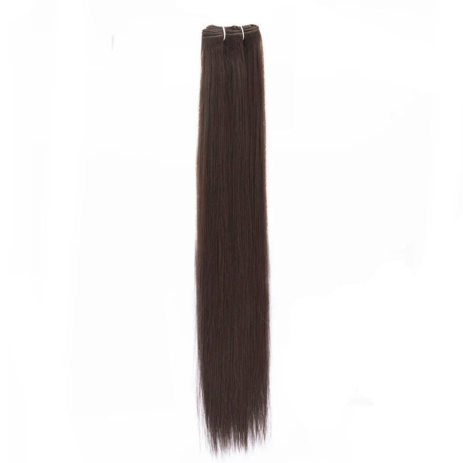 Bone Straight Hair Bundles Salon Natural Hair Extensions Fake Fibers Super Long Synthetic Yaki Straight Hair Weaving Full to End